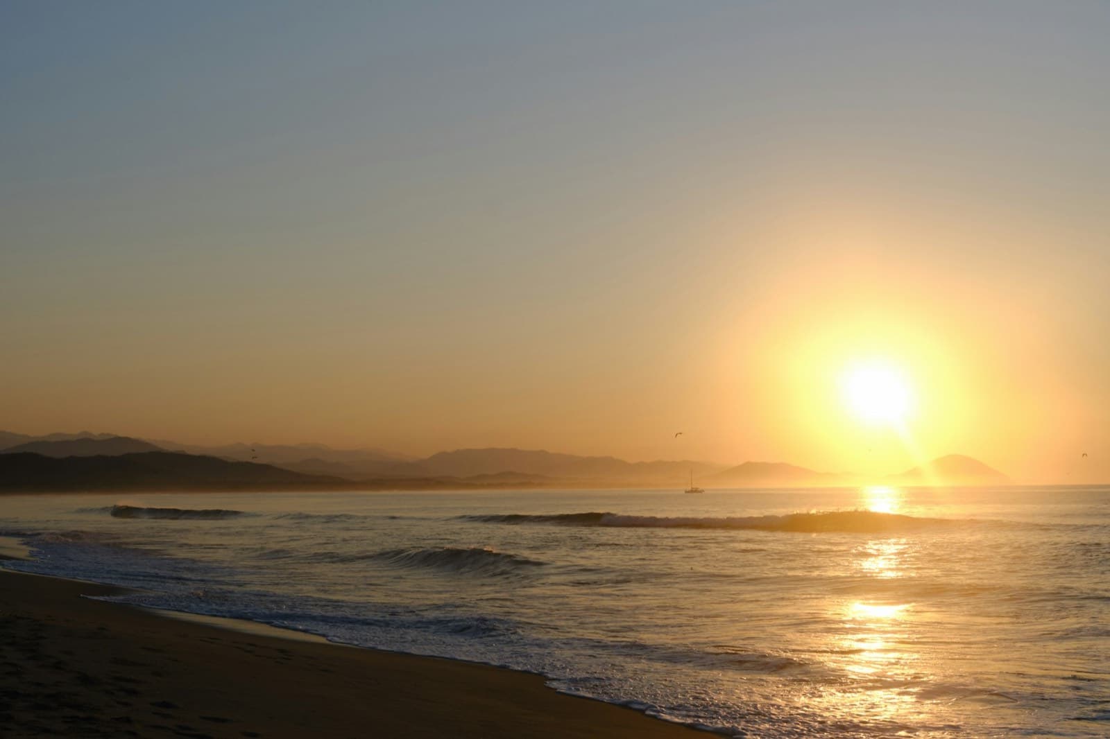The beach in Chacahua